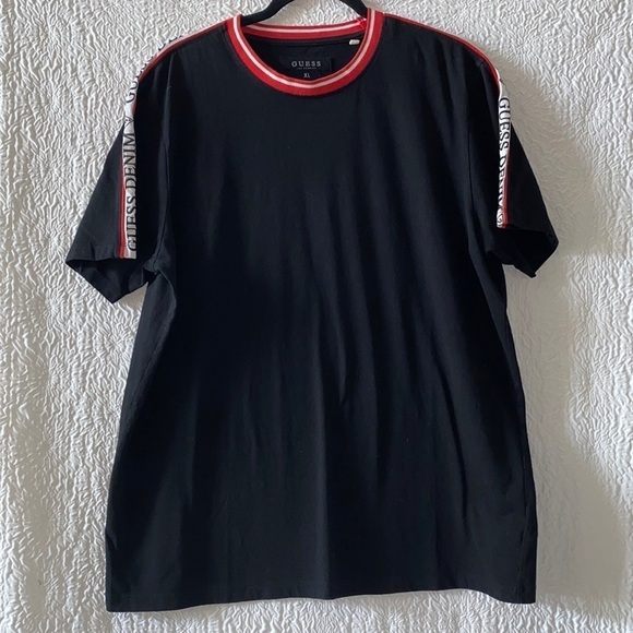 Guess Denim Men's Logo Lettering Short Sleeve Shirt - Picture 1 of 6